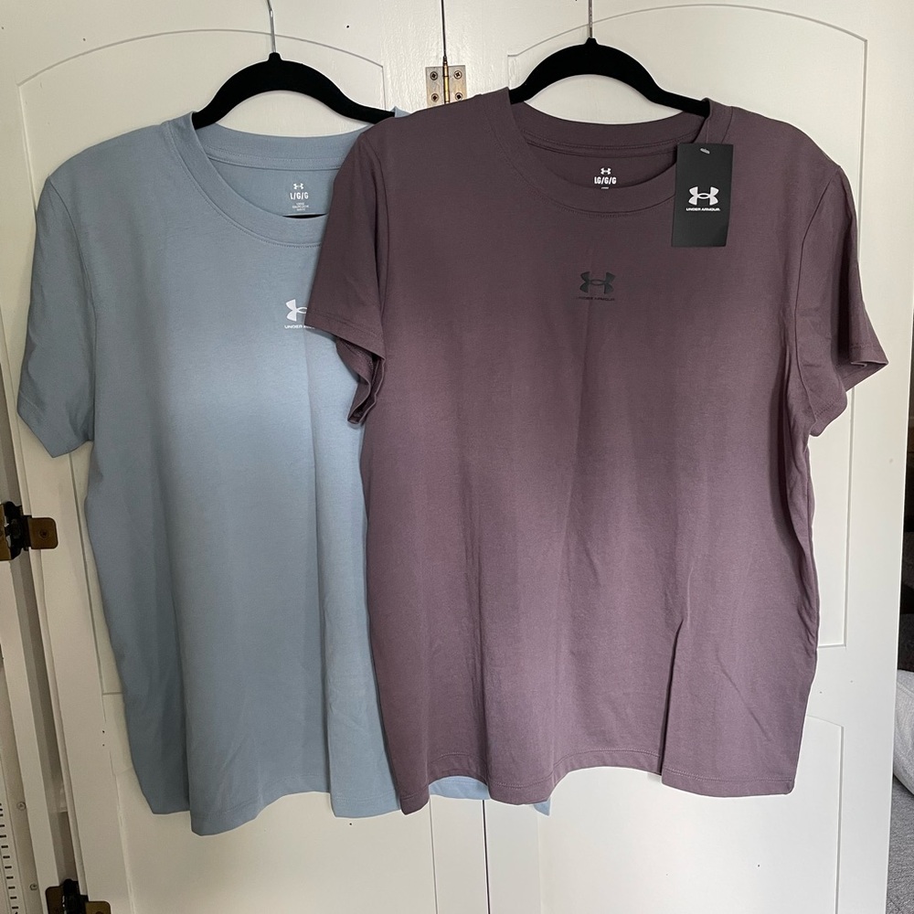 NWT Under Armour Women's Short Sleeve Tees - Blue and Purple